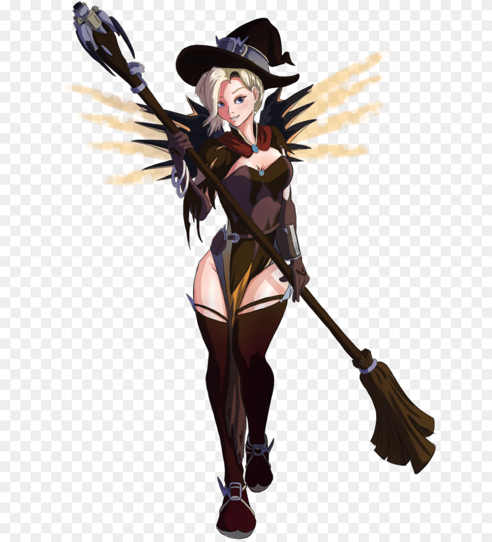 Overwatch Feed On Twitter Witch Mercy Artwork, Adult, Person, Woman, Female Free Transparent Png