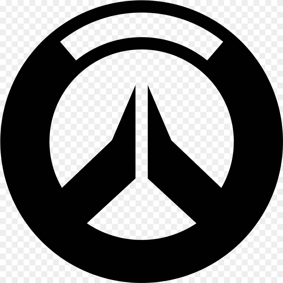 Overwatch Filled Icon Overwatch Icon, Gray Free Transparent Png