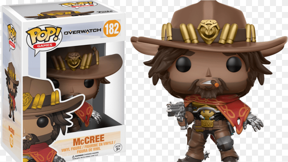 Overwatch Funko Pop Mccree, Clothing, Hat, Toy, Face Free Transparent Png