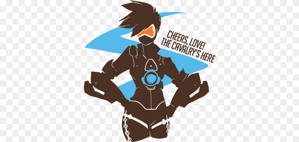 Overwatch Gaming Tshirt India Cheers Love Cavalrys Here T Shirt Overwatch Tracer, Book, Comics, Publication, Baby Png Image