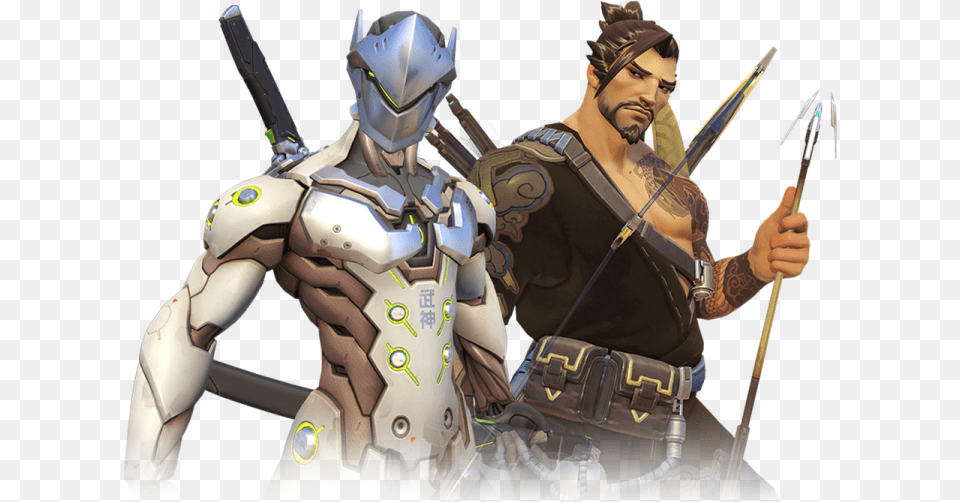 Overwatch Genji Ninja Video Game Characters, Sword, Weapon, Person, Adult Free Png Download