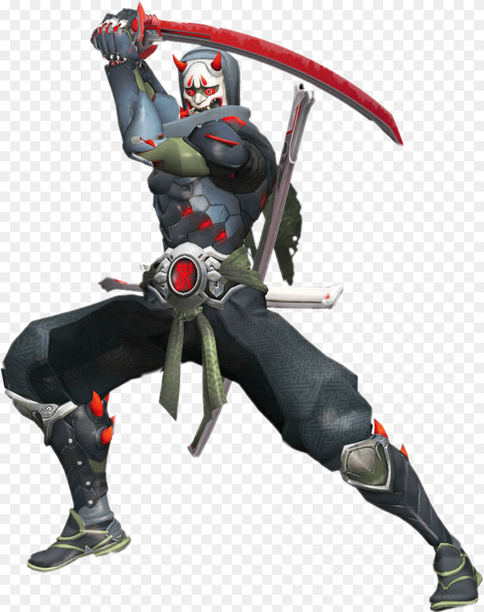 Overwatch Genji Oni Genji Oni Overwatch, Person, Sword, Weapon, Ninja Free Png