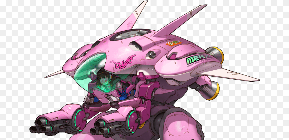 Overwatch Hero Spotlight Dva Comicsverse D Va Overwatch Mech, Aircraft, Airplane, Transportation, Vehicle Png