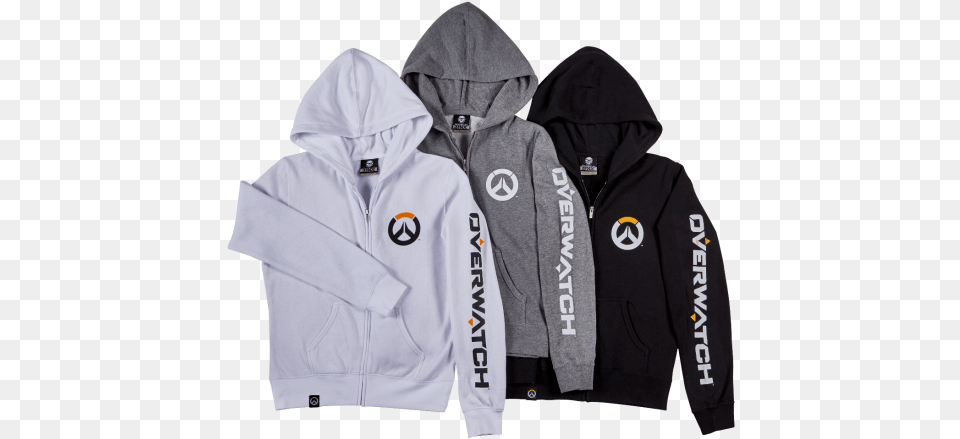 Overwatch Logo Hoodie Blizzard Gear Overwatch Hoodie, Clothing, Hood, Knitwear, Sweater Free Png