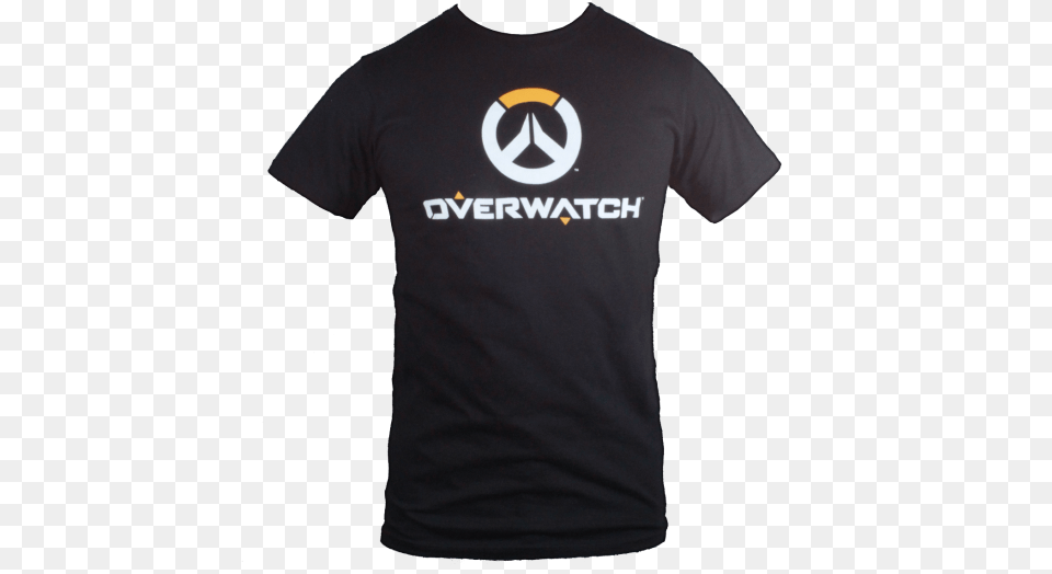 Overwatch Logo Tee Black Office T Shirt Designs, Clothing, T-shirt Png