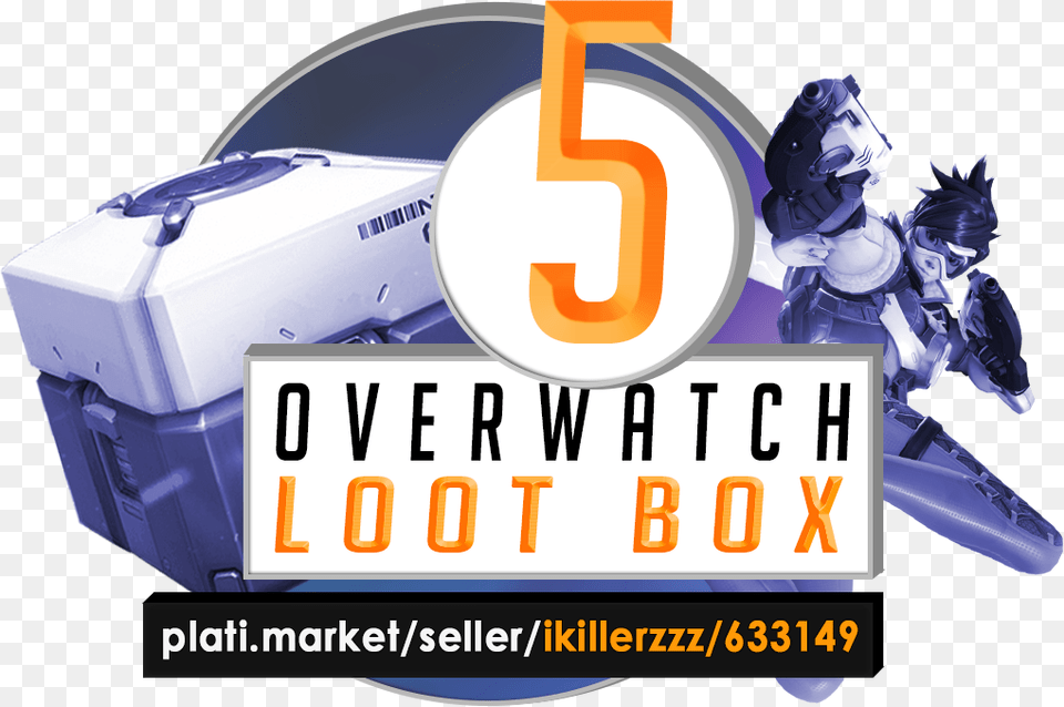 Overwatch Loot Box X5 Twitch Prime Key Graphic Design, Computer Hardware, Electronics, Hardware, Machine Free Transparent Png