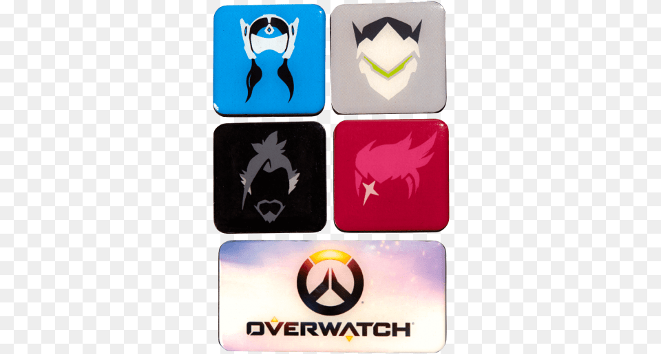 Overwatch Magnet Set Overwatch Logo Lanyard White, Symbol, Emblem, Animal, Bird Free Png Download