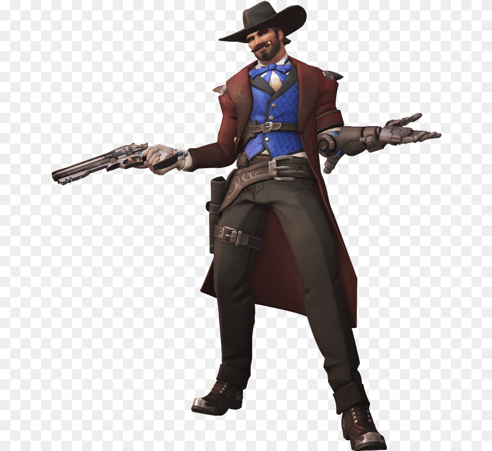 Overwatch Mccree, Clothing, Costume, Person, Weapon Free Png Download