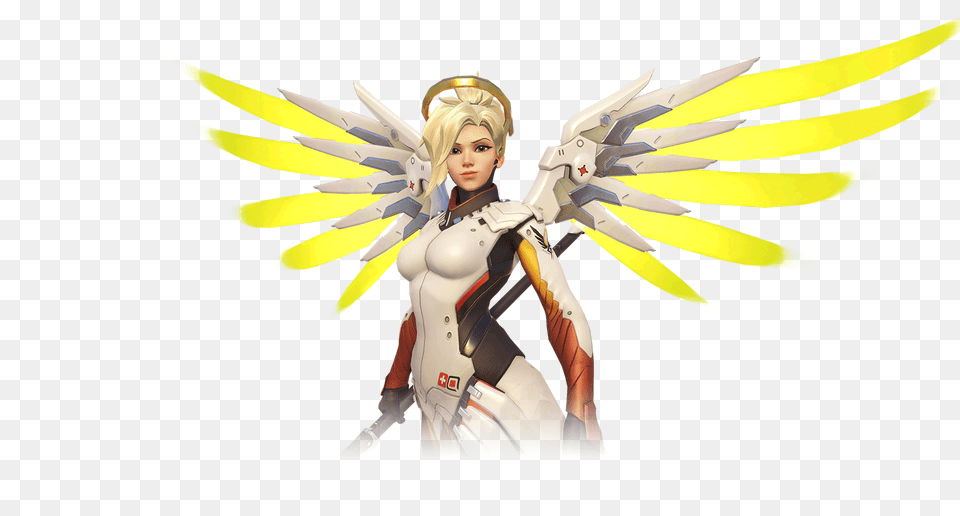 Overwatch Mercy 7 Image Overwatch Mercy Pick Up Lines, Adult, Publication, Person, Female Png