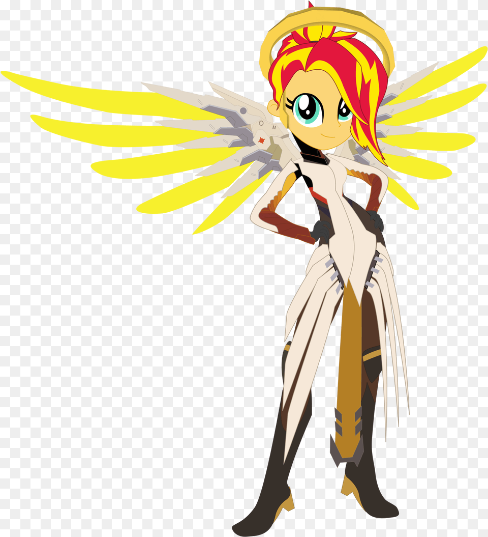 Overwatch Mercy Pony Download, Book, Comics, Publication, Person Png