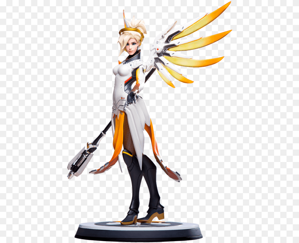 Overwatch Mercy Statue, Person, Clothing, Figurine, Costume Png Image