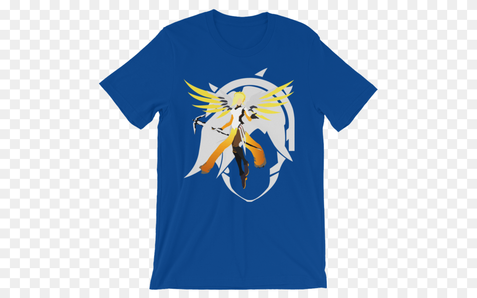 Overwatch Mercy T Shirt, Clothing, T-shirt, Person Png