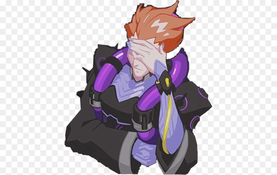 Overwatch Moira Facepalm Spray, Publication, Book, Comics, Person Png