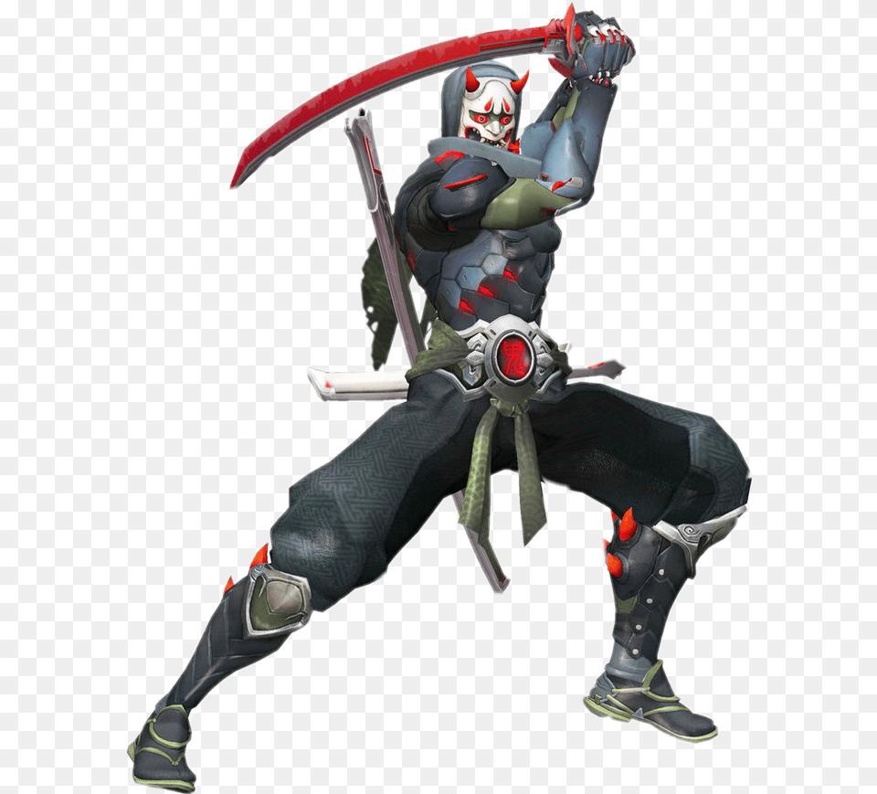 Overwatch Oni Genji Skin Overwatch Oni Genji, Person, Sword, Weapon, Ninja Png Image