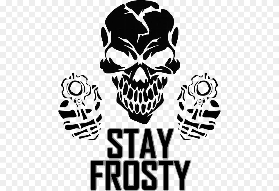 Overwatch Overlay Stay Frosty Liquipedia Overwatch Graphic Skull Design, Stencil, Baby, Person, Ammunition Png