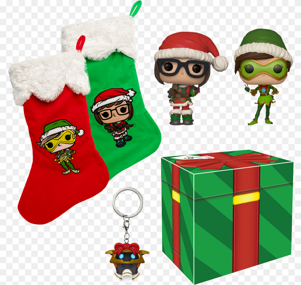 Overwatch Overwatch Winter Wonderland Gamestop Box, Gift, Toy, Doll, Person Free Png