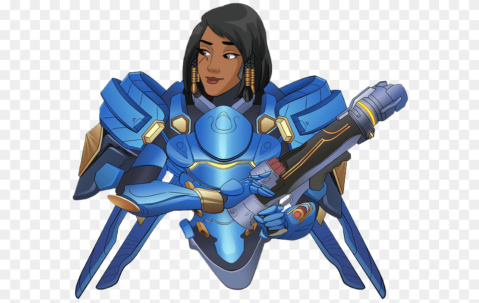Overwatch Pharah Cartoon, Book, Comics, Publication, Clothing Free Png Download