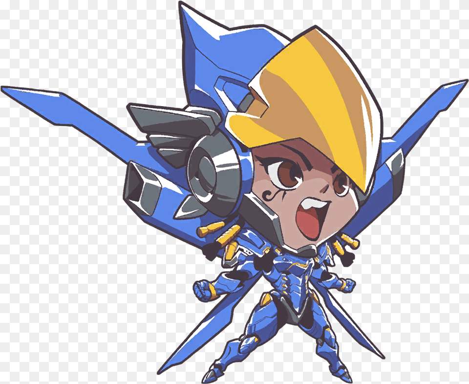 Overwatch Pharah Cute Spray Clipart Download Overwatch Pharah Cute Spray, Book, Comics, Publication, Person Png