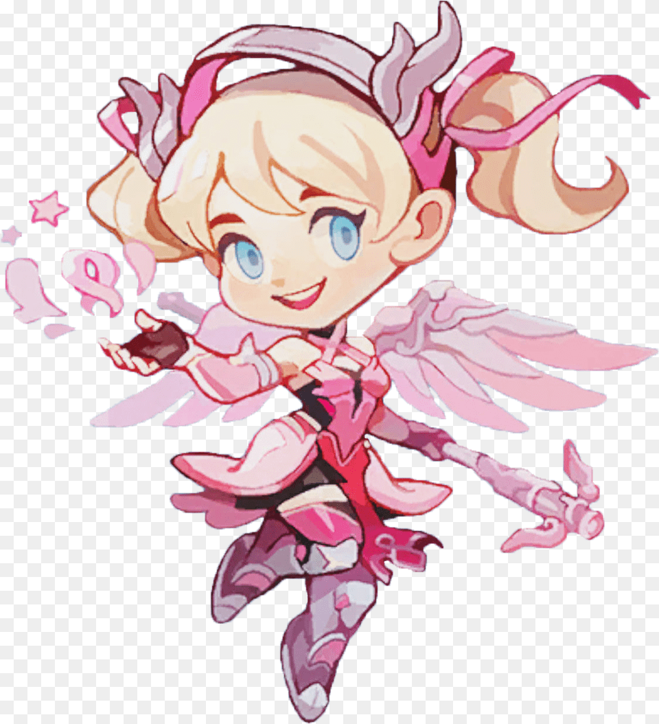 Overwatch Pink Mercy Sprays Overwatch Pink Mercy Sprays, Book, Comics, Publication, Baby Png Image