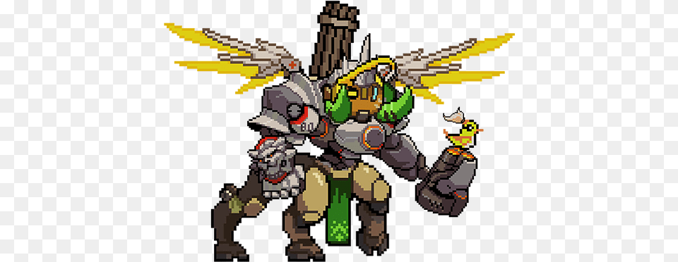 Overwatch Pixel Mixer Overwatch Mercy X Bastion, Baby, Person, People, Animal Free Transparent Png