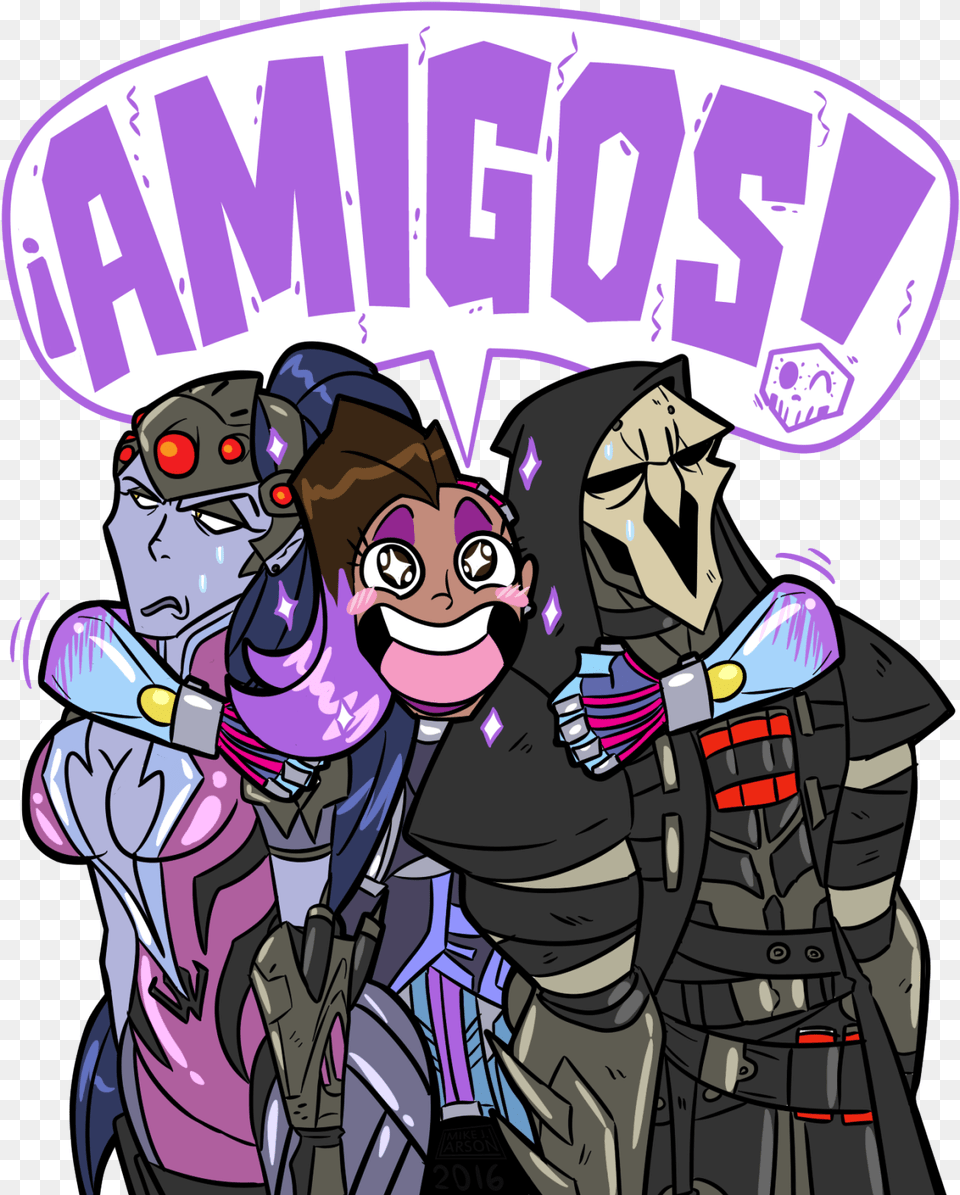 Overwatch Reaper And Sombra, Book, Comics, Publication, Baby Png Image