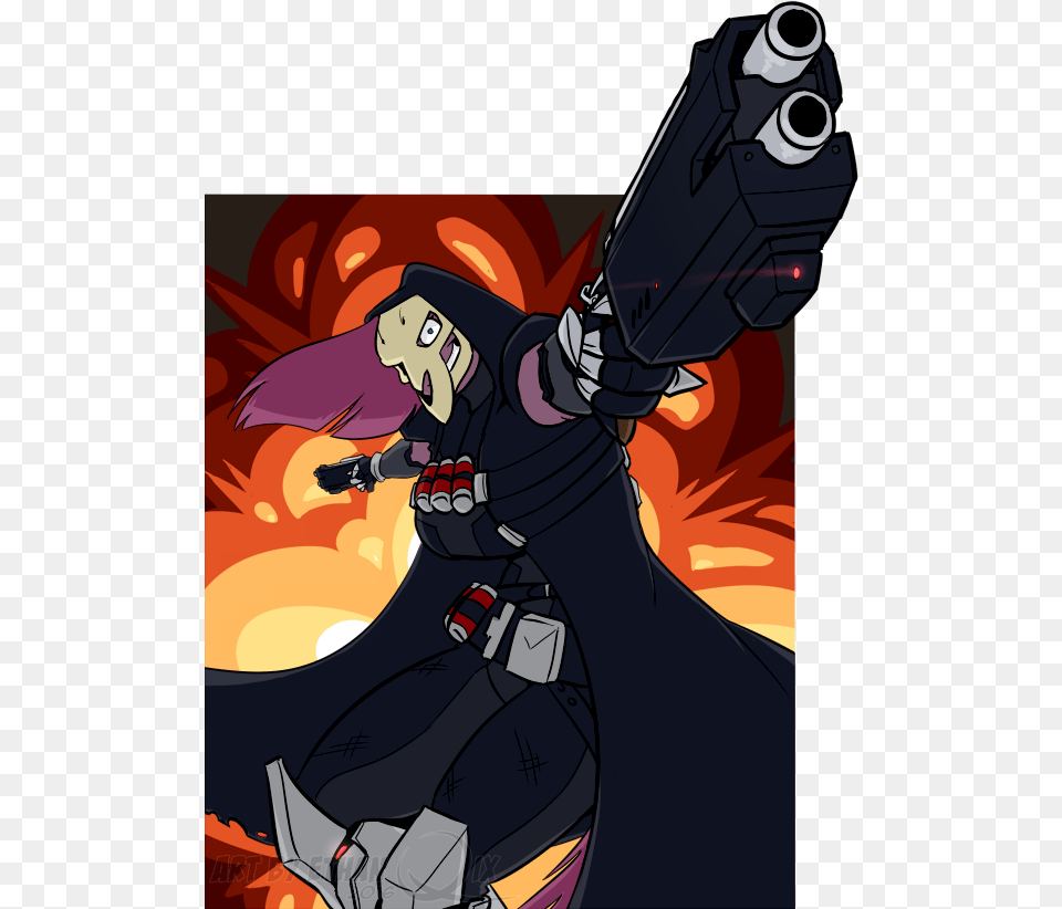 Overwatch Reaper39s Gun Transparent, Book, Comics, Publication, Person Free Png