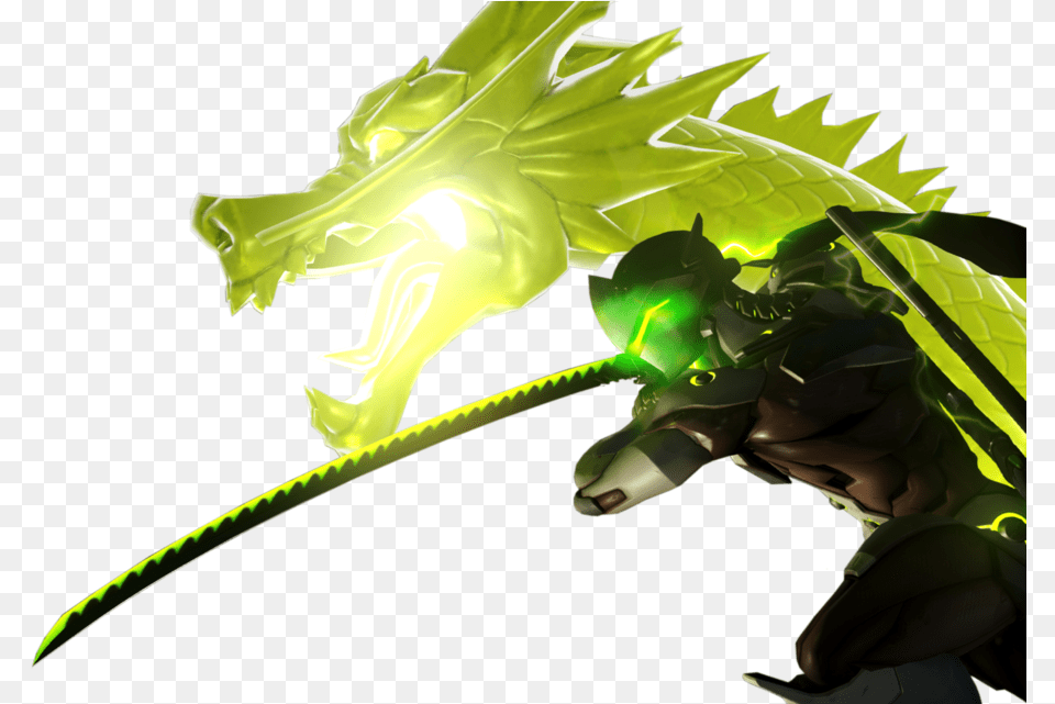 Overwatch Render By Popokupingupop Genji Overwatch, Green, Dragon Free Png Download