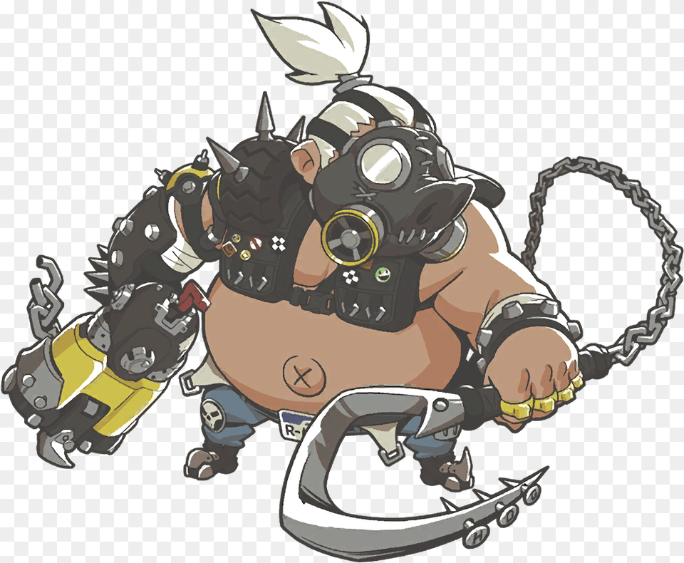 Overwatch Roadhog Cute Spray, Electronics, Hardware, Baby, Person Free Png Download
