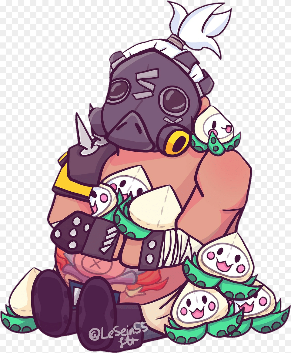 Overwatch Roadhog Sticker By Teamskull Illustration, Baby, Person, Art Png