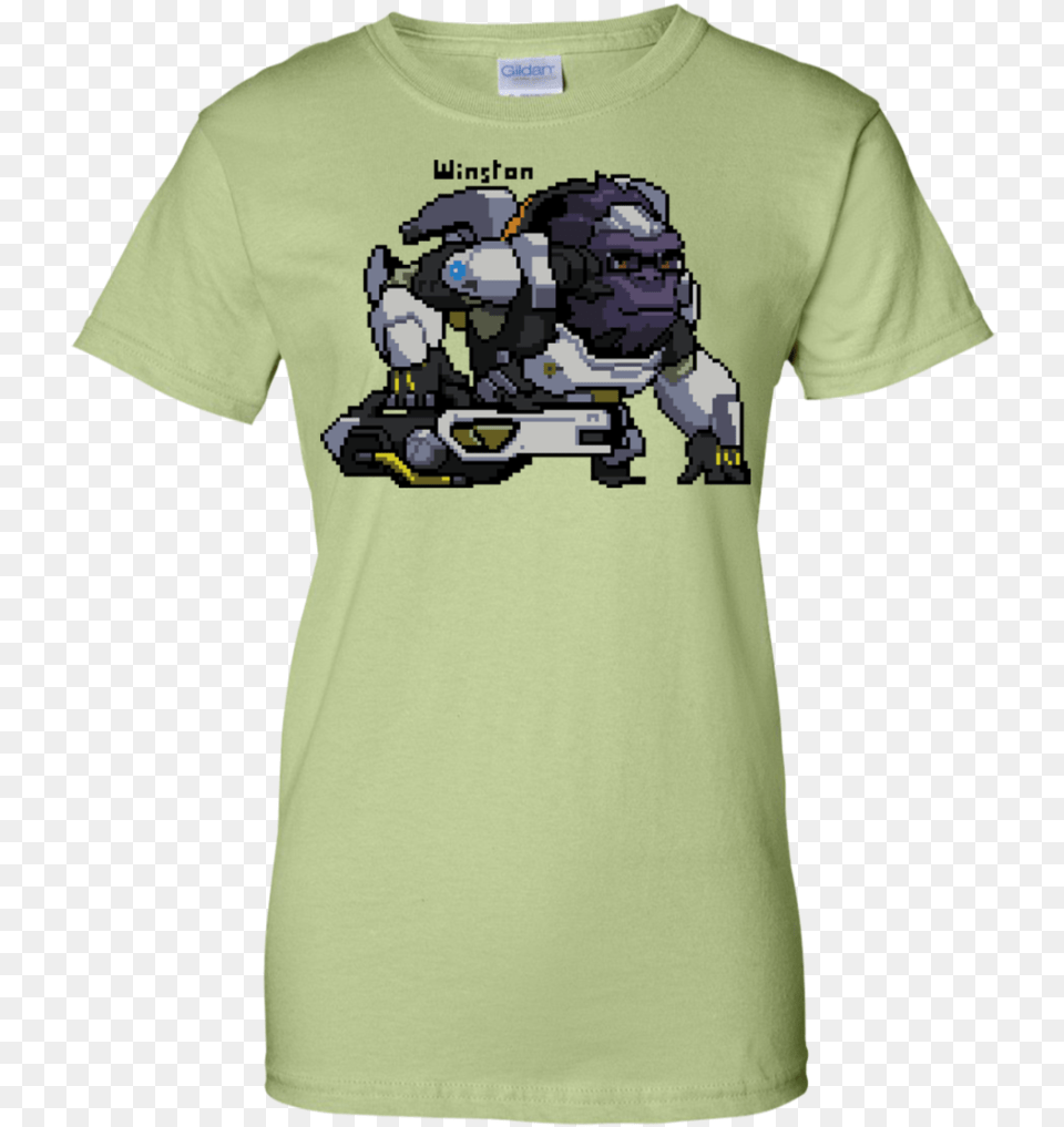 Overwatch Shirt Winston Pixel Name Watchauto T Shirt, Clothing, T-shirt, Person Png
