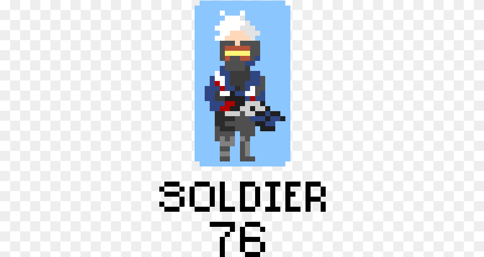 Overwatch Soldier 76 Sprite Poster, Qr Code Free Transparent Png