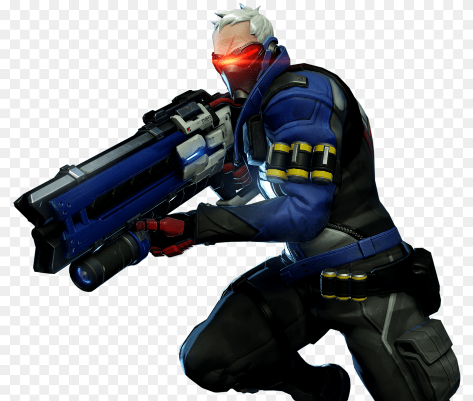Overwatch Soldier 76 Vector Black And White Overwatch Soldier 76, Adult, Male, Man, Person Png