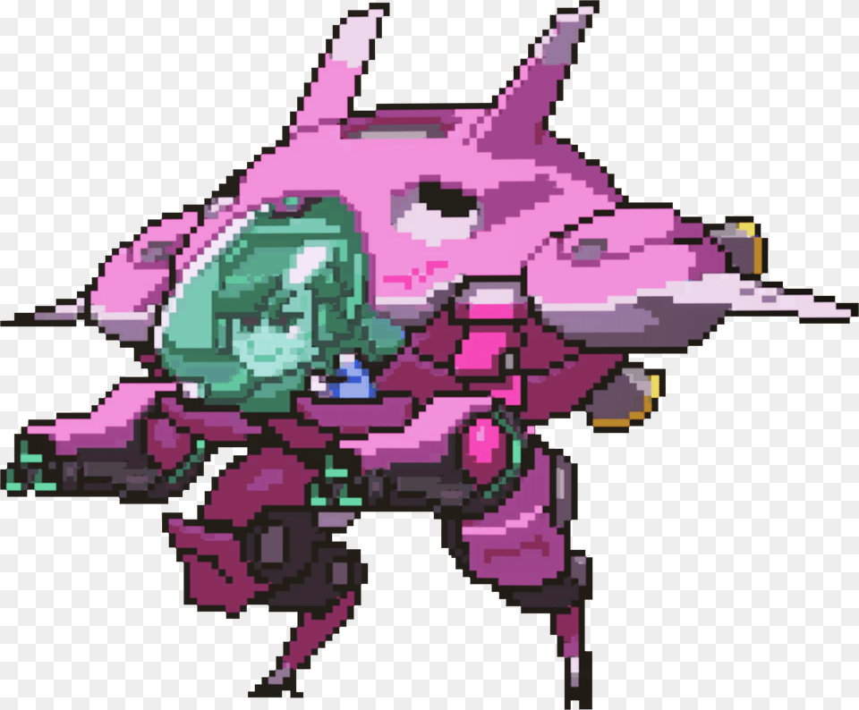 Overwatch Spray Overwatch D Va Pixel Spray, Purple, Pinata, Toy Png Image