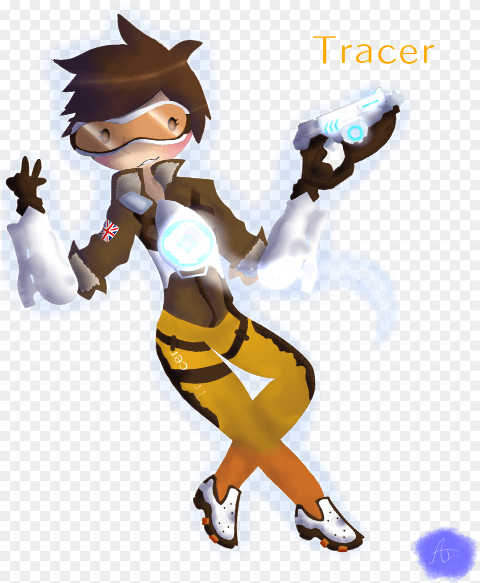 Overwatch Tracer Cartoon, Book, Comics, Publication, Baby Free Png Download