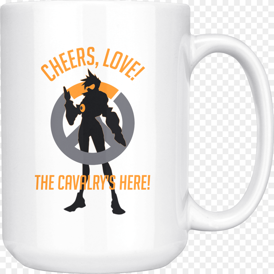 Overwatch Tracer Cheers Love Mug Tracer, Cup, Person, Beverage, Coffee Free Transparent Png