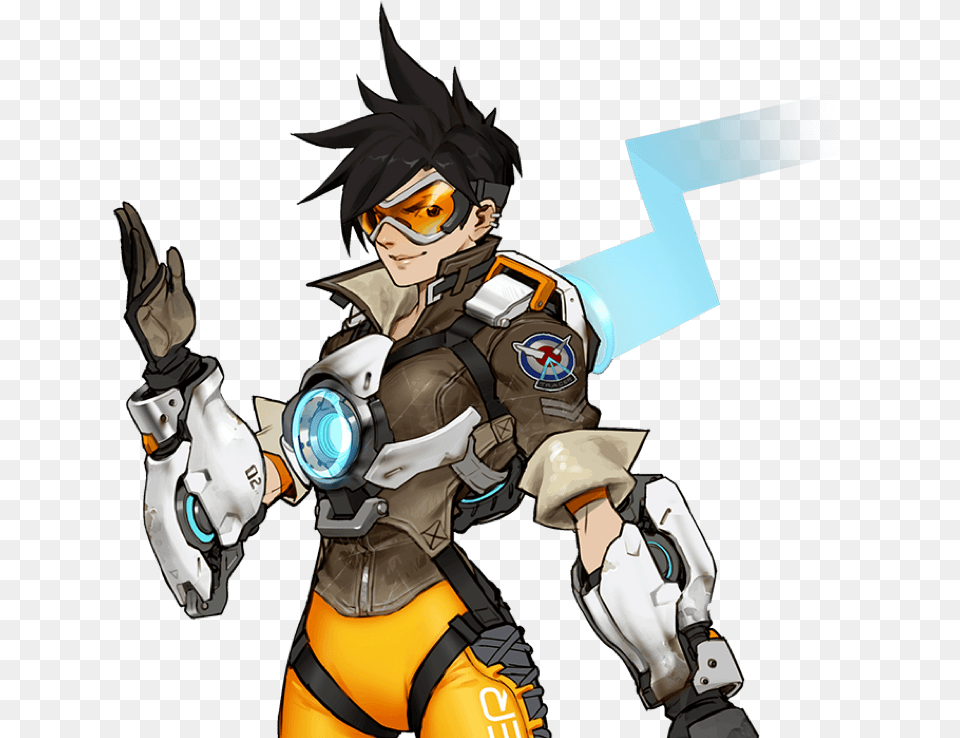 Overwatch Tracer Concept Art, Book, Comics, Publication, Adult Free Transparent Png