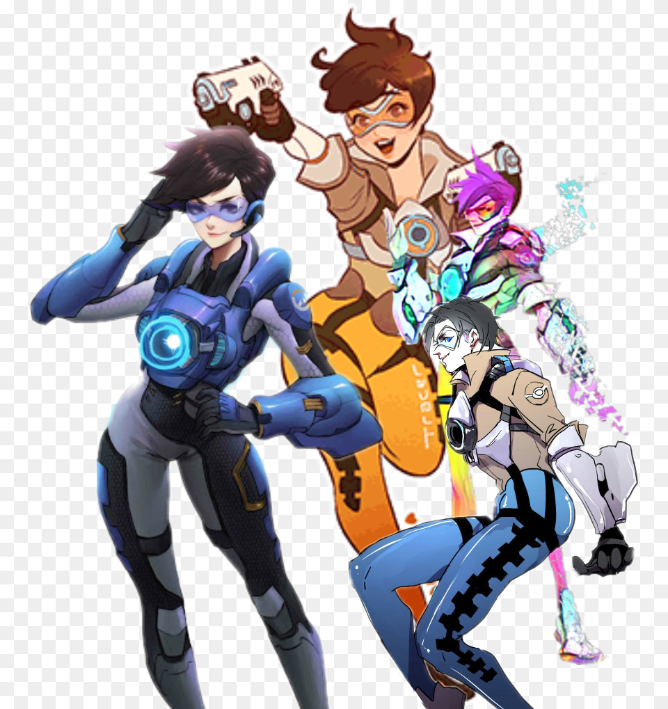 Overwatch Tracer Overwatch Tracer Cadet Oxton, Publication, Book, Comics, Adult Png Image