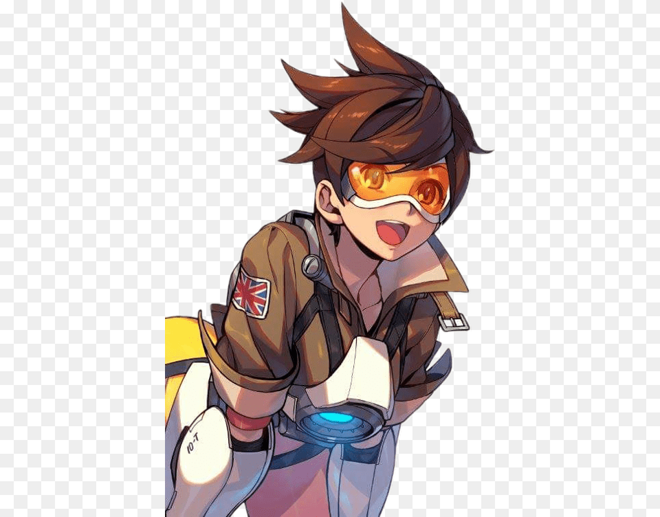 Overwatch Tracer Thicc Transparent Cartoons Tracer Overwatch, Book, Comics, Publication, Baby Free Png Download
