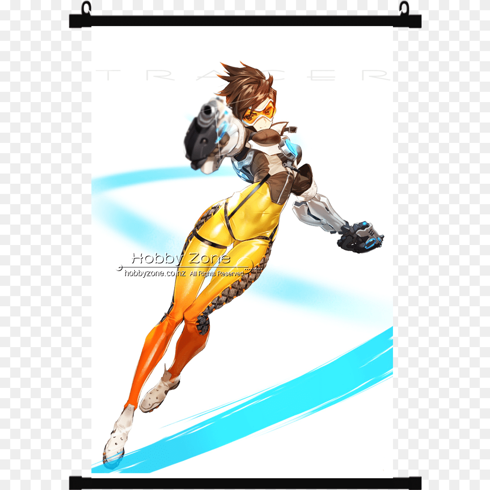 Overwatch Tracer Wall Scroll Overwatch Tracer Wallpaper Phone, Publication, Book, Comics, Person Png Image