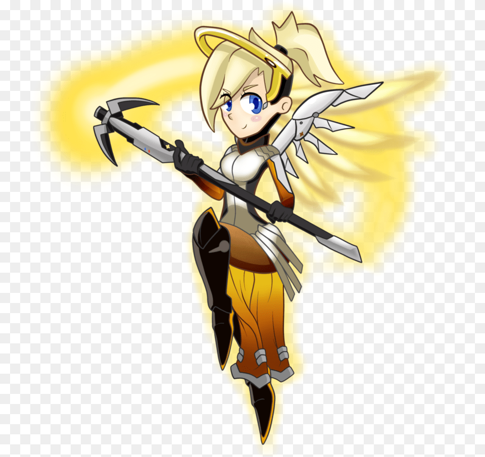 Overwatch Transparent Mercy Picture Mercy Overwatch No Background, Book, Comics, Publication, Adult Free Png Download