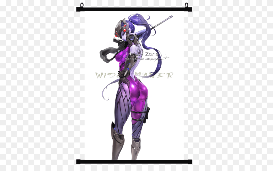 Overwatch Widowmaker Wall Scroll Hobby Zone, Book, Comics, Publication, Adult Png