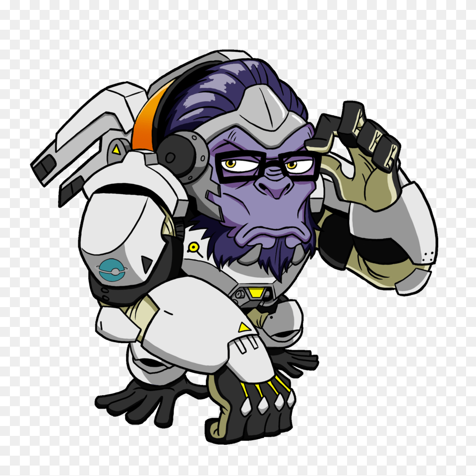 Overwatch Winston Chibi, Baby, Person, Face, Head Free Transparent Png