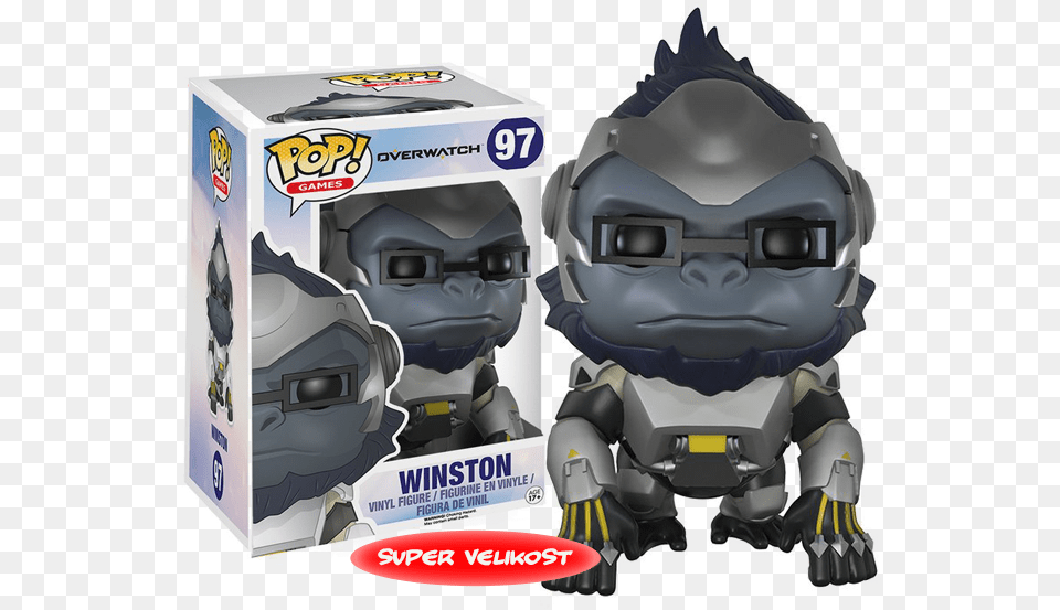 Overwatch Winston Pop Figure Pop Games Overwatch Winston, Helmet, Robot, Baby, Person Free Png Download