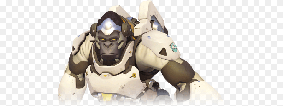 Overwatch Winston Winston And D Va, Robot, Baby, Person Free Png Download