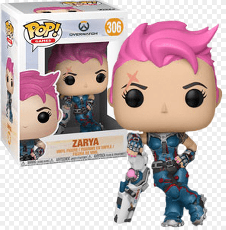 Overwatch Zarya Funko Pop, Doll, Toy, Baby, Face Free Png