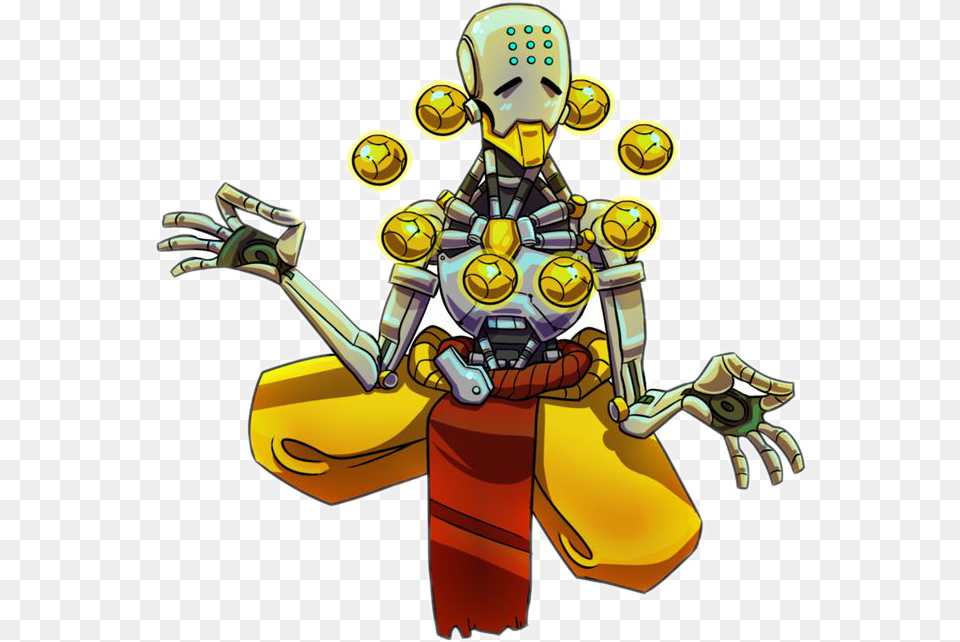 Overwatch Zenyatta Transparent Zenyatta Fan Art Transparent, Person, Face, Head Free Png Download