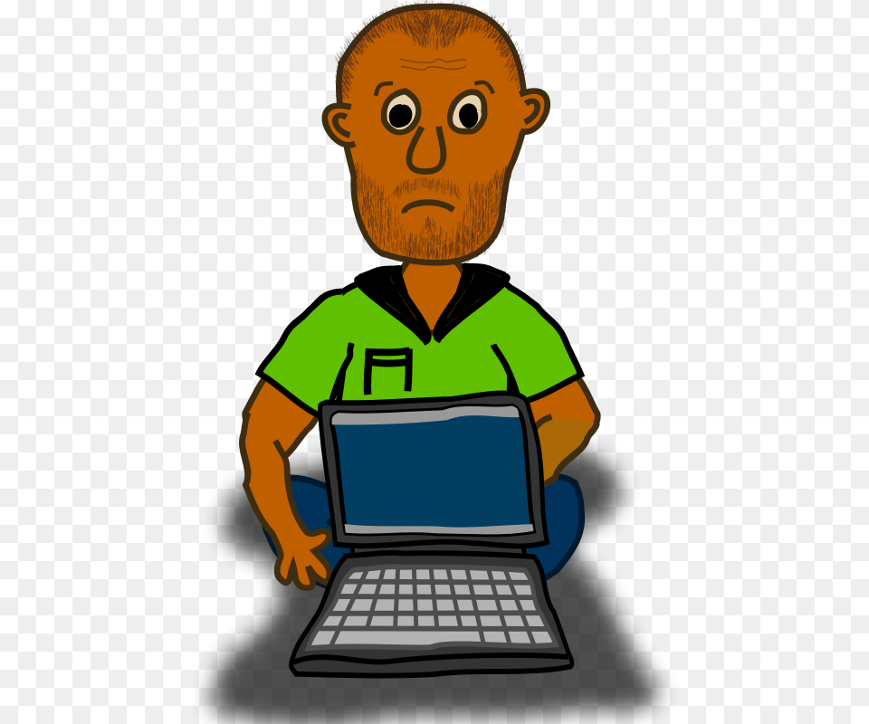 Overwhelmed Man With Laptop Laptop, Computer, Pc, Electronics, Person Png