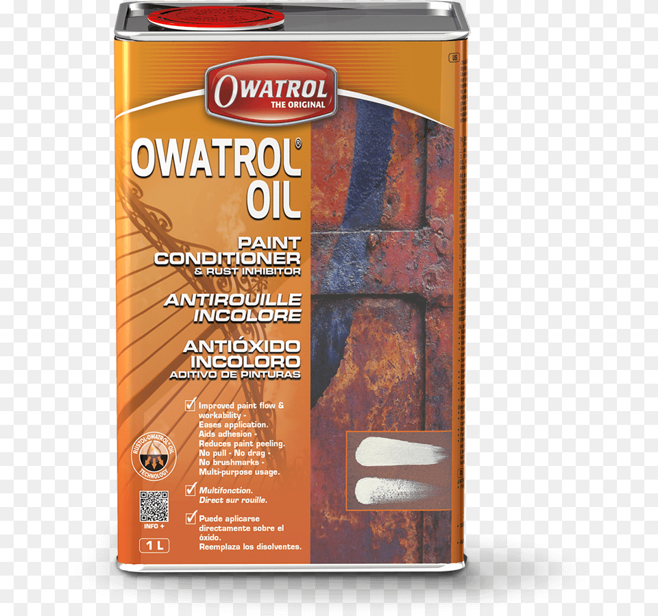 Owatrol Oil 1l Paint Conditioner Amp Rust Inhibitor Owatrol Oil Paint Conditioner And Rust Inhibitor, Tin, Qr Code, Can Free Png