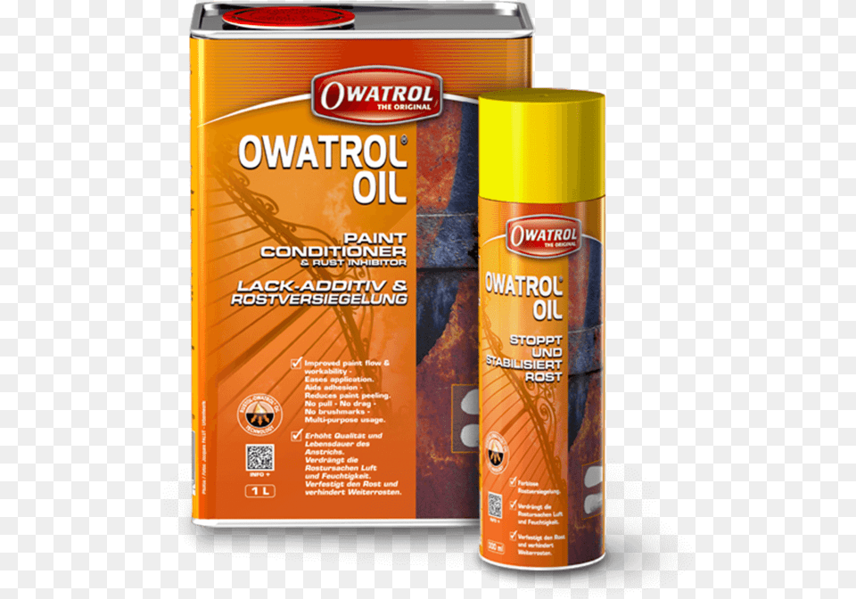 Owatrol Oil For Rusted Surfaces, Tin, Can, Spray Can, Qr Code Png Image