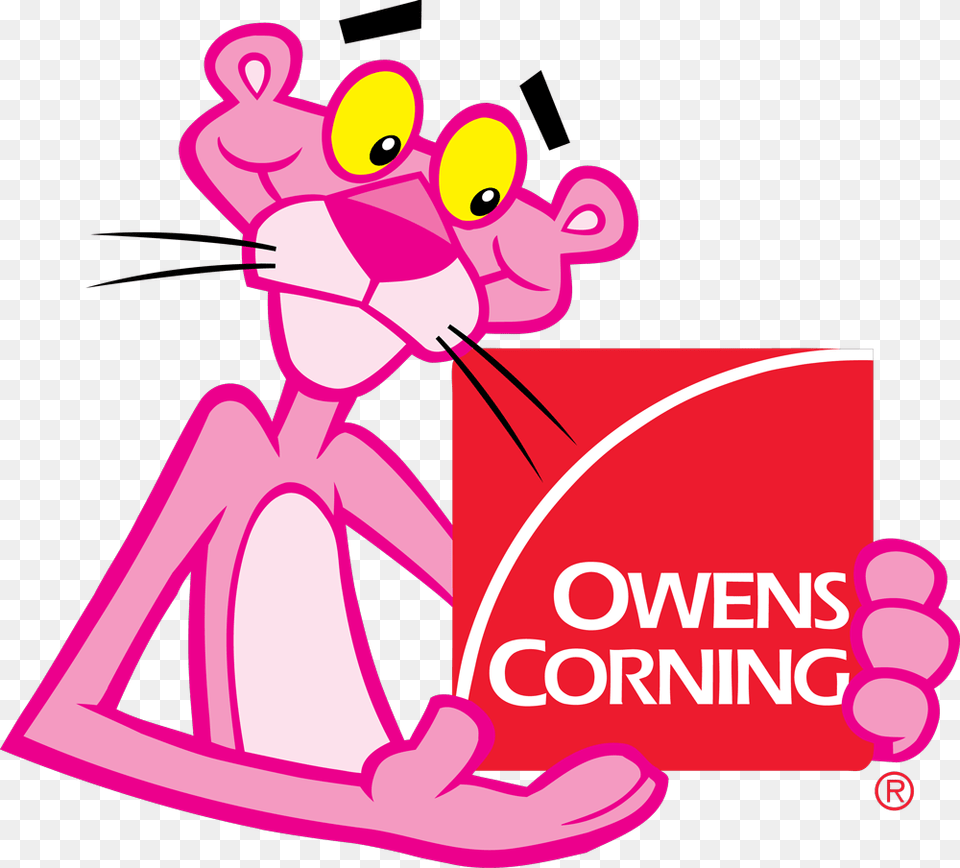 Owens Corning Owens Corning Pink Panther, Advertisement, Dynamite, Weapon, Sticker Png